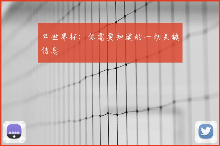 年世界杯：你需要知道的一切关键信息